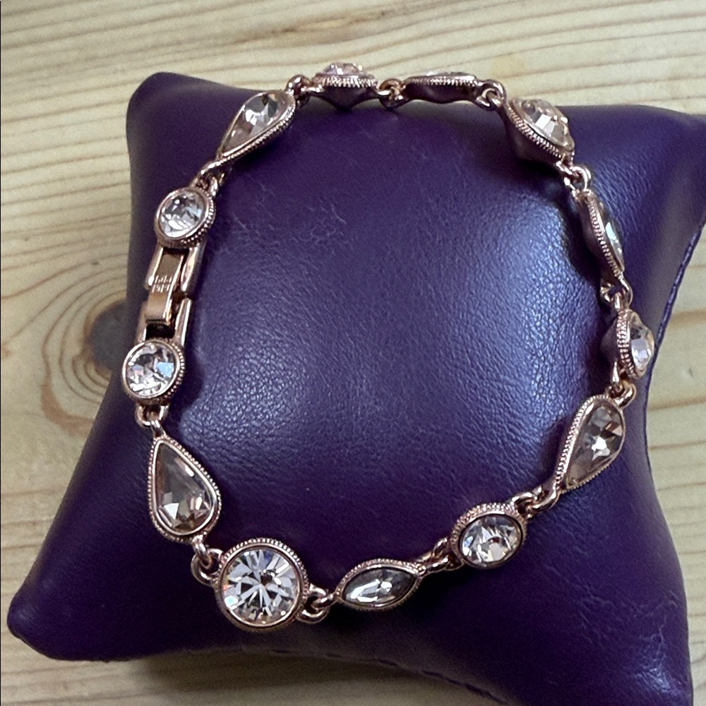 Givenchy Rose Gold Bracelet with Clear Crystals - Picture 2 of 4